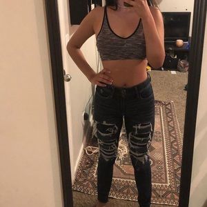 American eagle patched jeans shorts